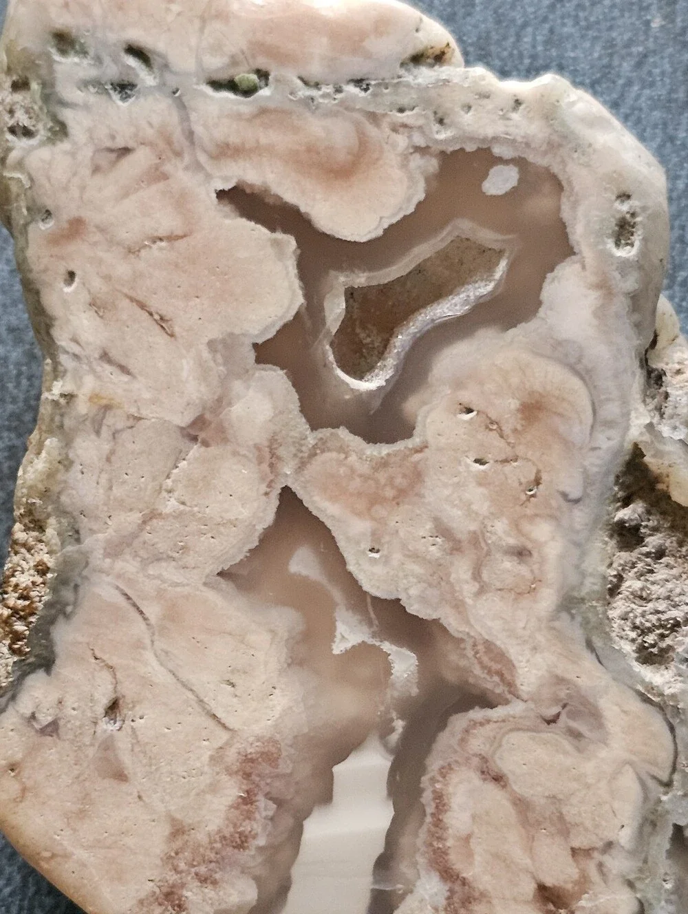 AAA Pink Japanese Cherry Blossom Agate Slab Specimen Druzy Details NEW Decor Art